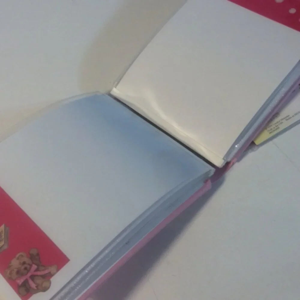 Creative Memories Pink Scrapbook Photo Album PREFILLED Baby Sentiments Decorated